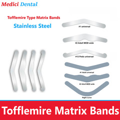 12/144Pc Dental Universal Matrix Bands Tofflemire Stainless Steel 001″ UltraThin