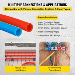 1/2″ 600ft 2 Coils 300′ Red & 300′ Blue PEX Tubing Certified Oxygen Barrier