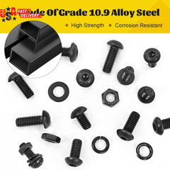 2200PCS M2 M3 M4 M5 Metric Screws Assortment Kit, Hex Socket Button Head Assorte