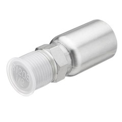 12 Pack 1/2″ Hydraulic Hose Fittings, 1/2″ I.D. Hose x 1/2″ NPTF Male with Prote