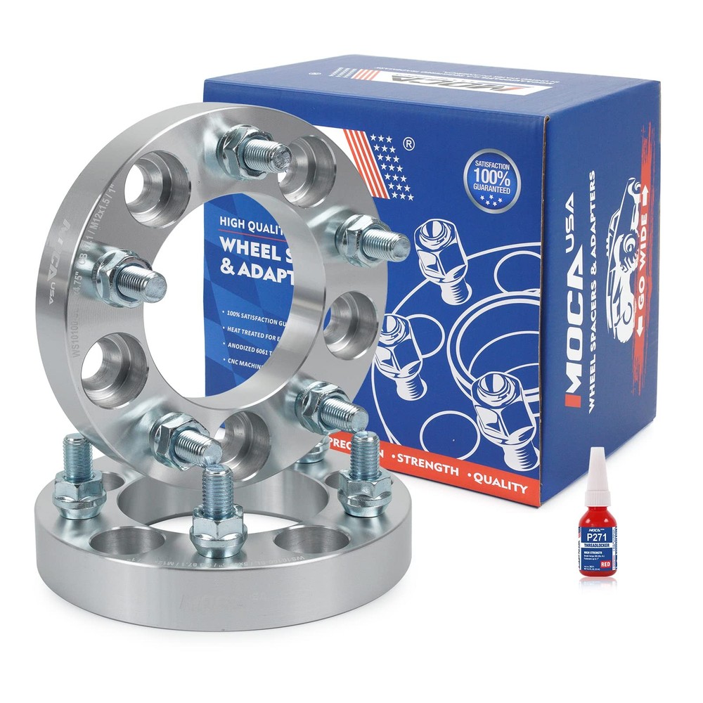 2Pcs 1″ Hub Centric Wheel Spacers 5×4.75 87.1mm M12x1.5 Chevy Corvette Camaro