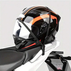 4in1 Elastic Bungee Cords With Hooks For Secure Helmet Bags Motorcycle Cargo Net