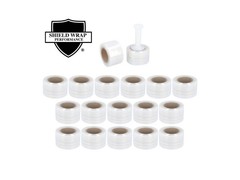 Mini Stretch Wrap Shrink Film, 18 Rolls, 3″x1000′, 50 Gauge, with Plastic Handle