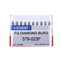 Dental Fine Grit Diamond Burs 379-023F Egg Football Shape for Cutting 10Pcs/PK
