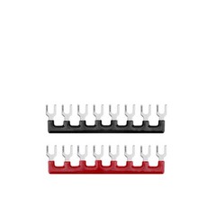 5 sets 600V 15A Dual Row 8 Position Screws Terminal Electric Barrier Strip Block