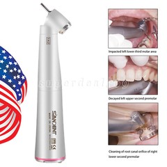 Dental 1:4.2 Increasing Handpiece 45 Degree Fiber Optic Electric Contra Angle de