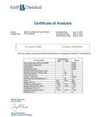 Kalama Benzyl Benzoate USP/NF- Assorted Sizes – Free Shipping