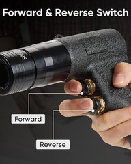 4-in-1 Pneumatic Rivet Nut Gun Set (10-24 & 1/4 & 5/16 & 3/8) Air Nutsert Gun