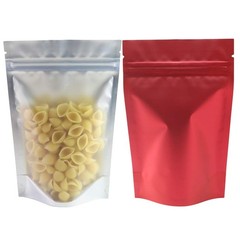 Qq Studio 100Pcs Matte Double-Sided Colored Stand-Up Bags 12X18Cm 4.7X7.1