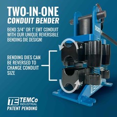 TEMCo Industrial TH3031 1″ & 3/4″ Conduit Offset Bender
