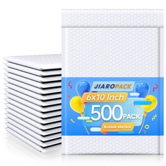 Poly Bubble Mailers Mailing Padded Envelopes Bubble Bags #0 6×10″ 500Pcs White