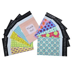 30 -1000pcs Poly Mailers Plastic Shipping Bags Envelopes Designer Prints 2.4Mil