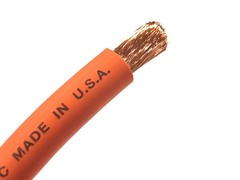 15′ #2 HIGHLY FLEXIBLE WELDING WHIP CABLE ORANGE 600V USA MADE EPDM COPPER AWG