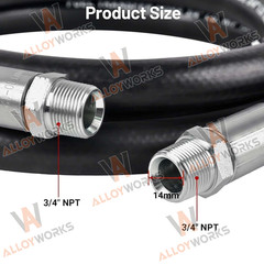 12FT 3/4IN Fuel Transfer Hose fit Gasoline Diesel Dispensing Kerosene Biodiesel