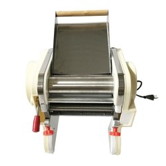 7.87 in Wide Electric Pasta Roller Maker Dough Sheeter w 3mm Round Noodle Cutter