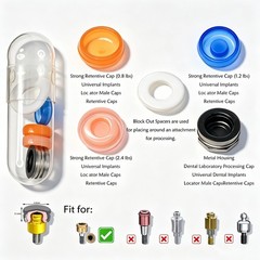 Dental Overdenture Locator Implant Abutment Retention male Cap processing Insert