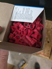 IDEAL wing-nut RED 30-452 , BOX OF 100 PCS Made In USA
