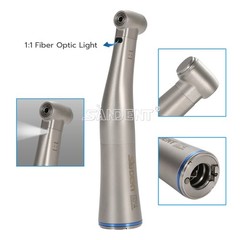 Dental 1:1 Fiber Optic LED Contra Angle Handpiece 4 Spray Push Button fit NSK