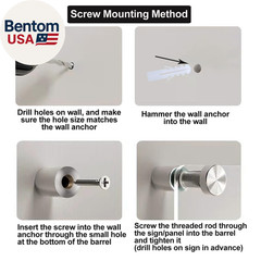 Standoff Screws 1 X 1 Inch 20 Pack Sign Standoff Stainless Steel Stand off Wall