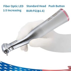 Dental 1:5 Increasing Contra Angle Optic LED Handpiece Fit for Electric Motor sk