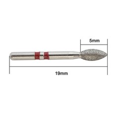 Zirconia Dental Burs Diamond Football Z368/023F Fine Grit Red for High Speed