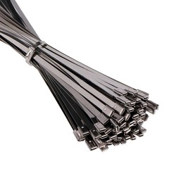 INDUSTRIAL GRADE 400lb (12MM) Stainless Steel Metal Zip Ties Heavy Duty Cable