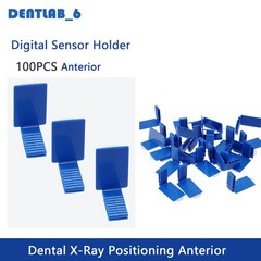 100pcs Dental Sensor Holder Disposable Adhesive Sensor Holder Anterior Blue