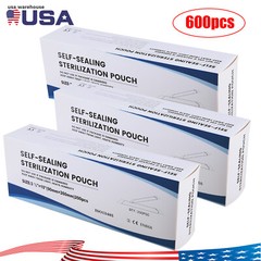 1000 3.5″ x 10″ Dental Sterilization Pouches Sterilizer Autoclave Bags Tool Nail