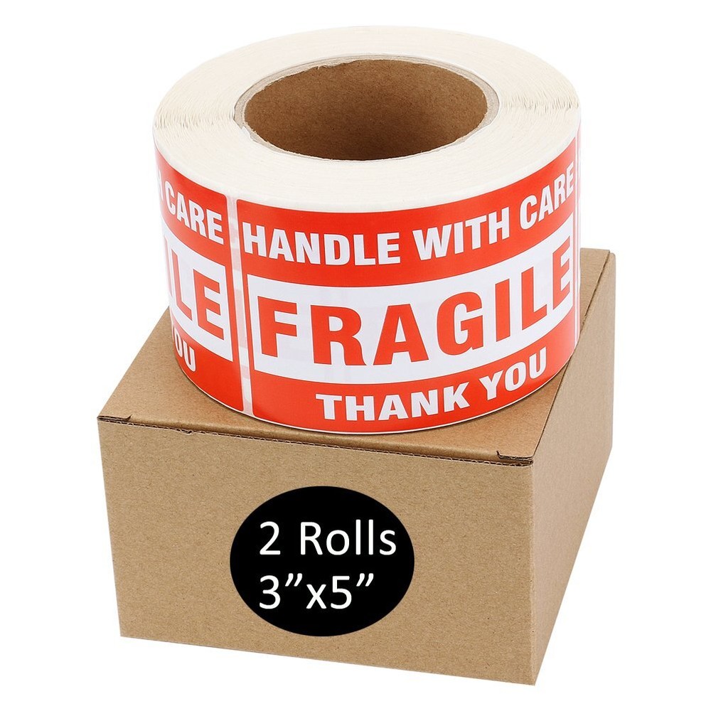 1000 Large 3″x5″ Handle with Care Thank You Fragile Shipping Labels Stickers