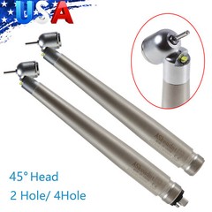 45° LED Light Dental PANA-MAX Push High Speed Handpiece Turbine 4/2H fo