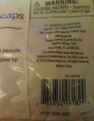 Office Depot Eraser Caps 1pk of 12pcs Latex Free Erasers-Brand New-SHIP N 24 HRS
