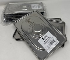Choice 10 Pk 1/9 Size Stainless Steel Pan Lids with Handle, Table Pan Covers