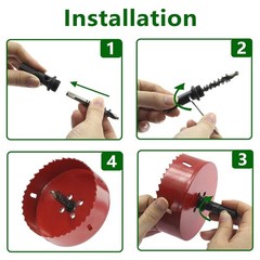 100mm/4 Hole Saw, 1.4 inch Cutting Depth HSS Bi-Metal Hole Cutter for Wood Co…