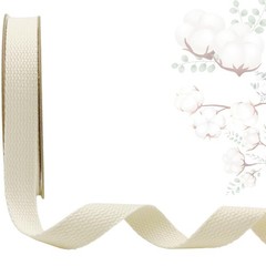 JESEP YONG 3/4 inch Cotton Webbing Strap 10 Yards Handles Bag Beige