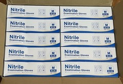 Schneider Nitrile Exam Gloves, Blue, 4 Mil, Powder-Free, Latex-Free Size Medium