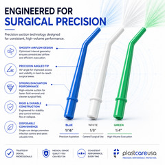 Surgical Aspirator Tips Dental Aspirating Suction Tips (Choose Size & Qty)