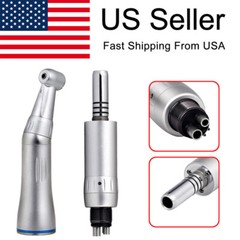 Dental 1:1 Speed Contra Angle Handpiece 4 Hole Inner Water Spray Autochuck Push