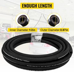 VEVOR Hydraulic Hose Coiled Hydraulic Hose 100ft 1/2″ 2 steel wire 4000 PSI