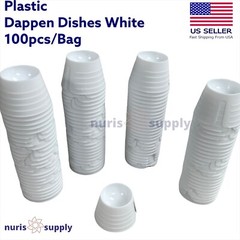 100pcs Plastic Dappen Dish Disposable Mixing Bowls Dental Nails Acrylic Tattoo