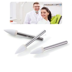 12pc/Set Dental White Polishing Stones Flame shape FG burs Arkansas Stone Points