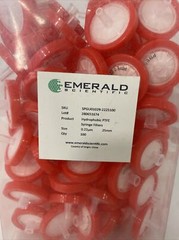 Emerald Scientific Syringe Filter 0.22 um Total of 200 Filters