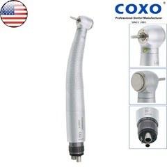 US COXO Dental High Speed Handpiece Air Turbine Self Power LED M4 4Holes Stock