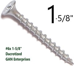 Phillips Bugle Head Coarse Thread Exterior wood/Deck Screws – Dacrotized 1″ – 6″