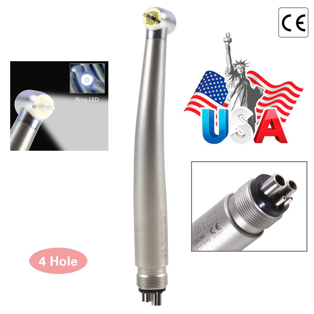 ASkeadnt Dental E-generator Shadowless Ring LED High Speed Handpiece 2/4Hole USA