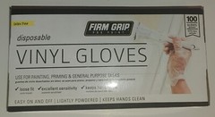 Box of 100 Vinyl Disposable Gloves Latex Free Glove One Size Fits All
