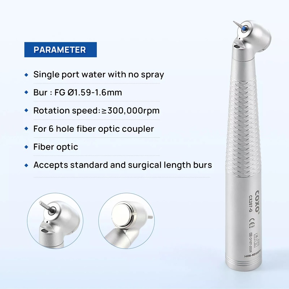 Dent 45° Surgical Fiber Optic LED Handpiece Turbina For KAV MULTIflex Coupler