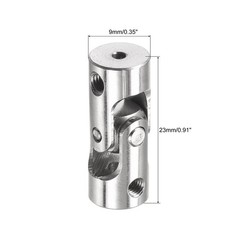 2mm to 3mm Rotatable Universal Joint Shaft Coupling L23 x D9 with Wrench 4Pcs