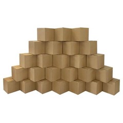 UOFFICE Bundle of 25 Corrugated Boxes 12″ x 12″ x 12″ Cube Boxes