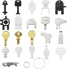 21-Piece Dispenser Key Set for Various Paper Towel & Soap Dispensers