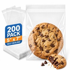 200ct Clear Poly Bags Adhesive 5” x 7” 12.7 x 17.8cm – 1.4 Mil Extra Thick …